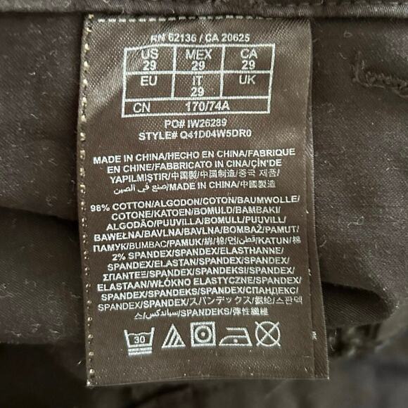 Guess Black Cargo Micro Shorts Y2K Summer Size 29 - Picture 4 of 6